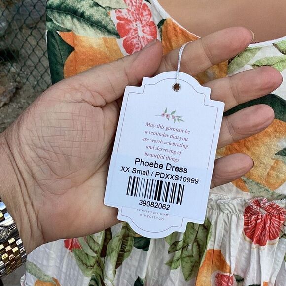 NWT Ivy City Co. Phoebe Sun Dress Women’s XXS Fruit Pattern Ruffled - Picture 7 of 8